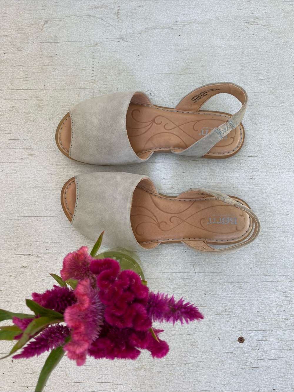 Born Women's Taupe Open-Toe Slingback Sandals